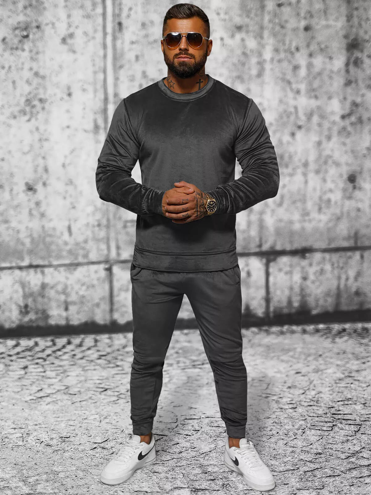 Gray velour set Bill