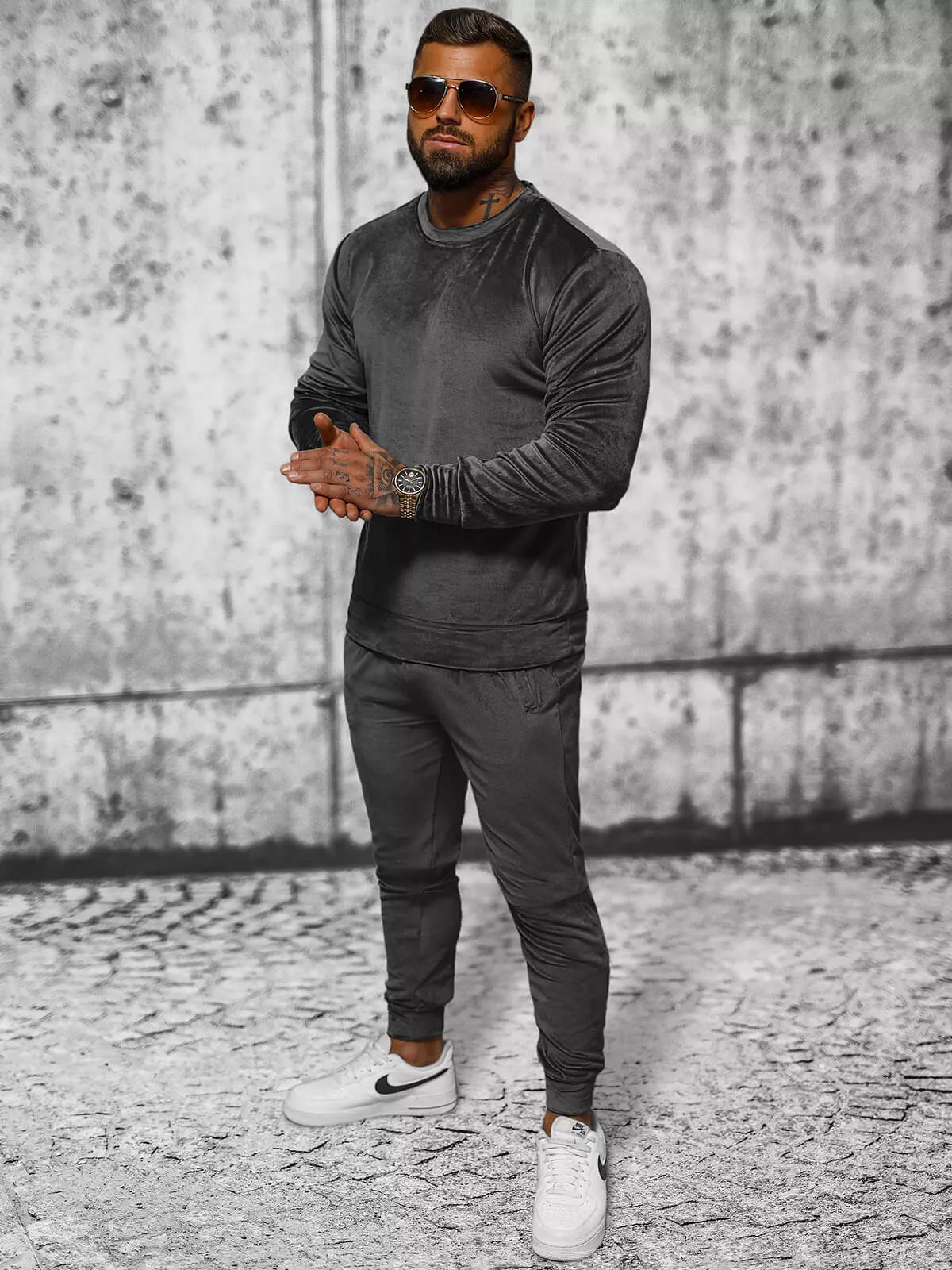 Gray velour set Bill
