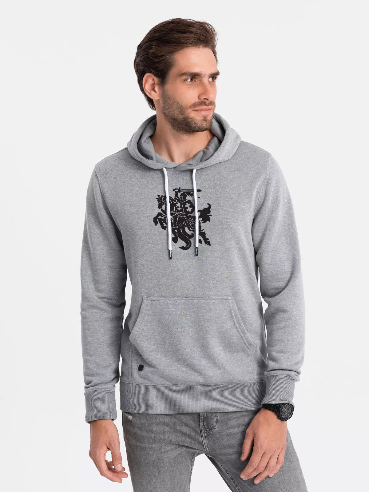 Men's gray hoodie Vytis