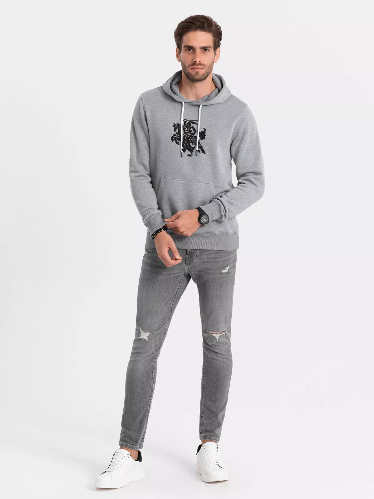 Men's gray hoodie Vytis