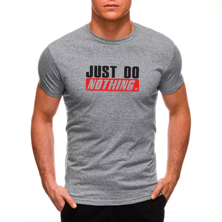 Men's gray T-shirt Just do nothing