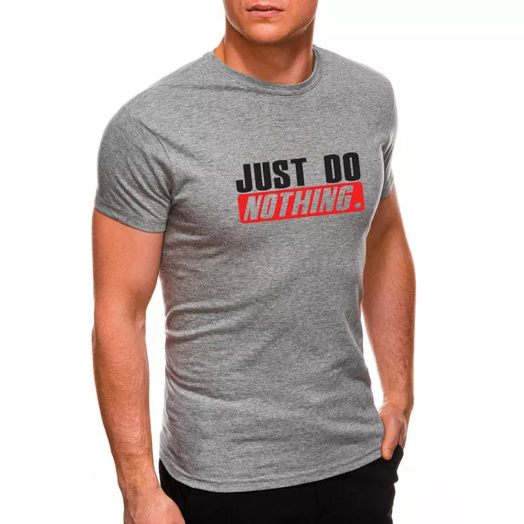 Men's gray T-shirt Just do nothing