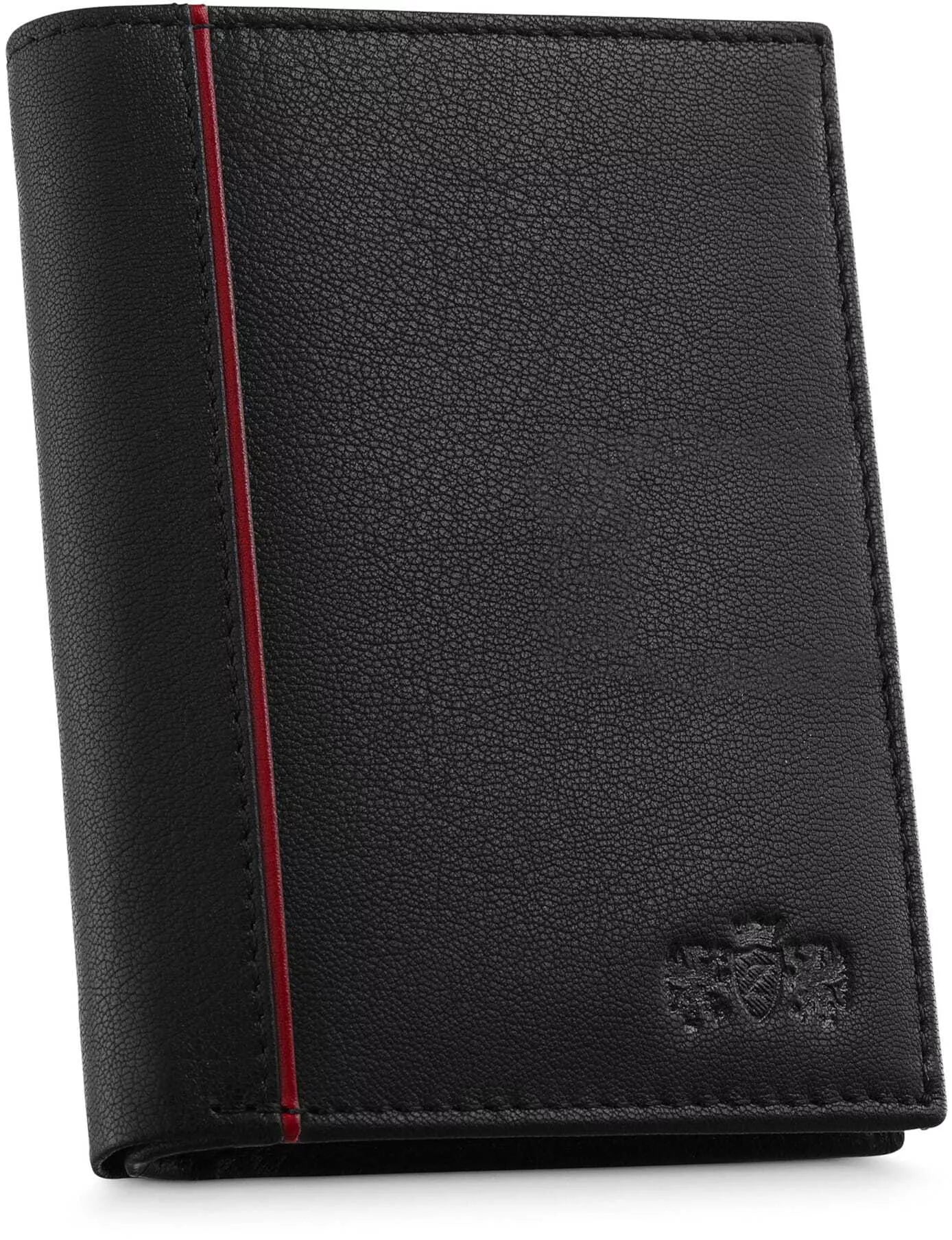 Black leather wallet for women