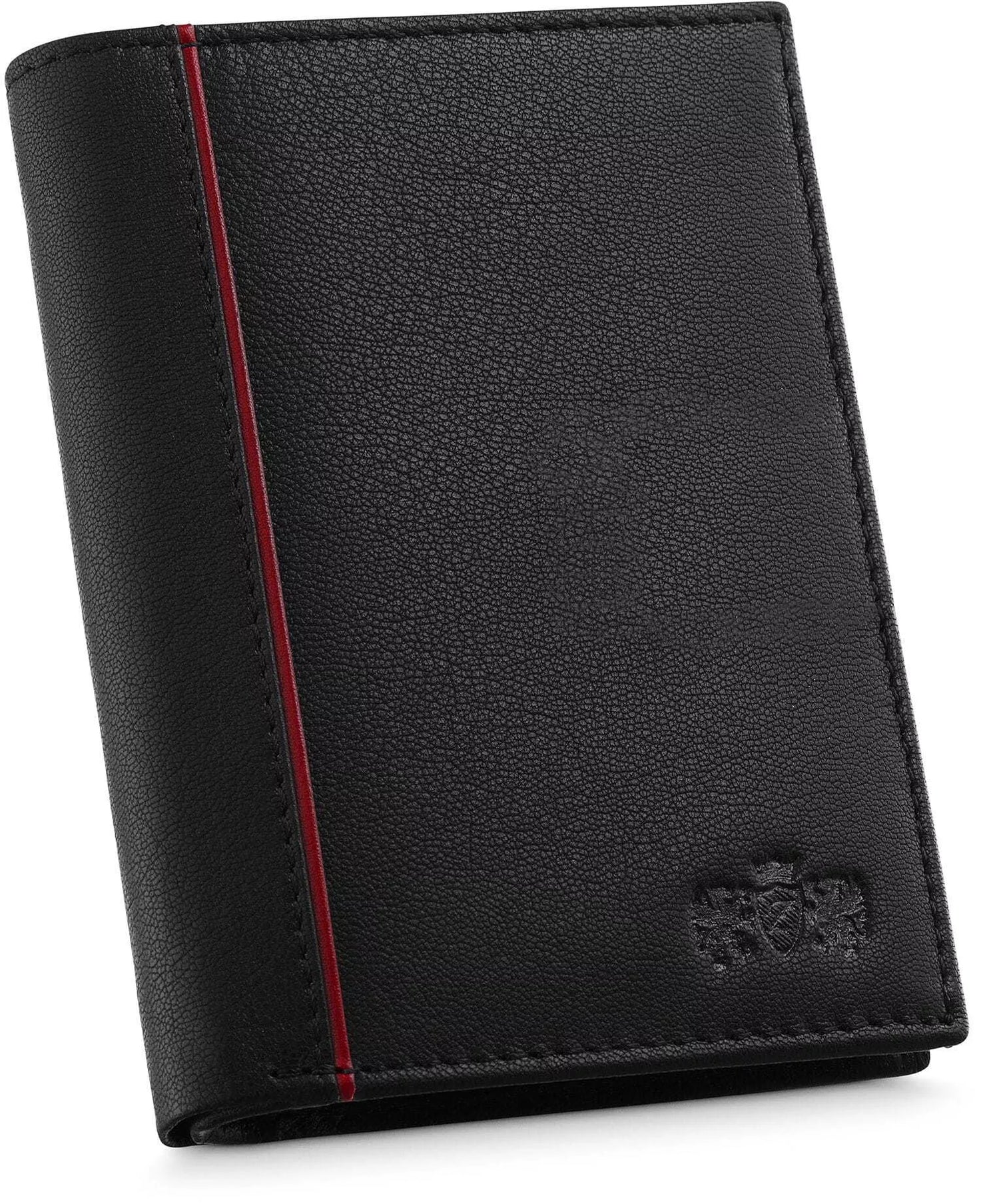 Black leather wallet for women