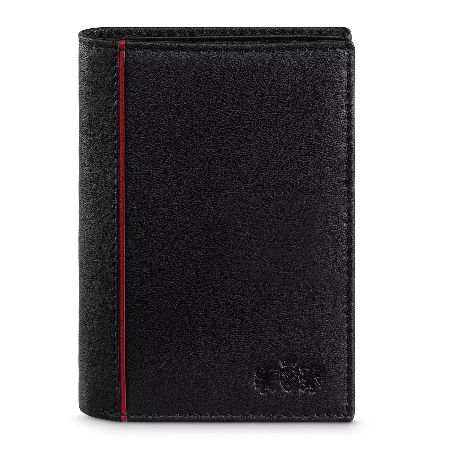 Black leather wallet for women