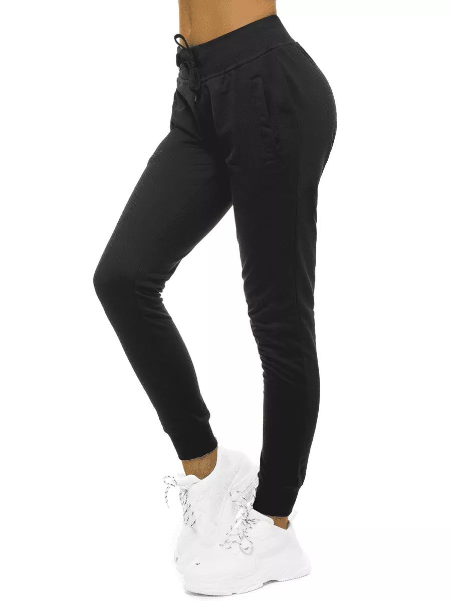 Thin black women's hooded tracksuit Leia