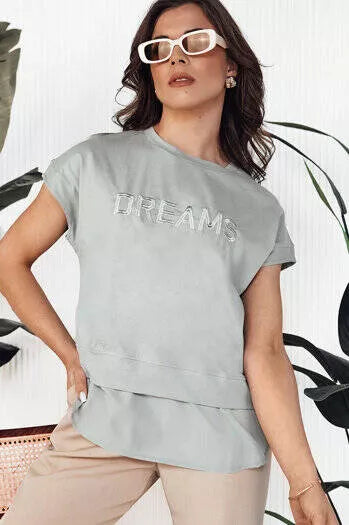 Women's gray T-shirt Dreams