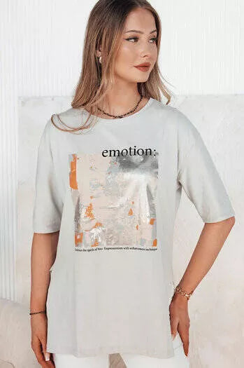 Women's gray T-shirt Emotion