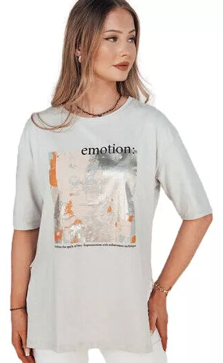 Women's gray T-shirt Emotion
