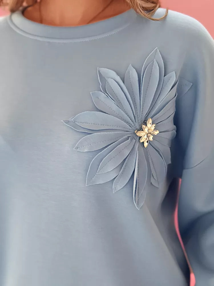 Women's blue sweater Flori