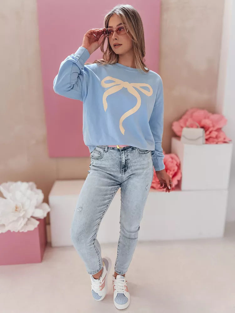 Women's blue sweater Cute