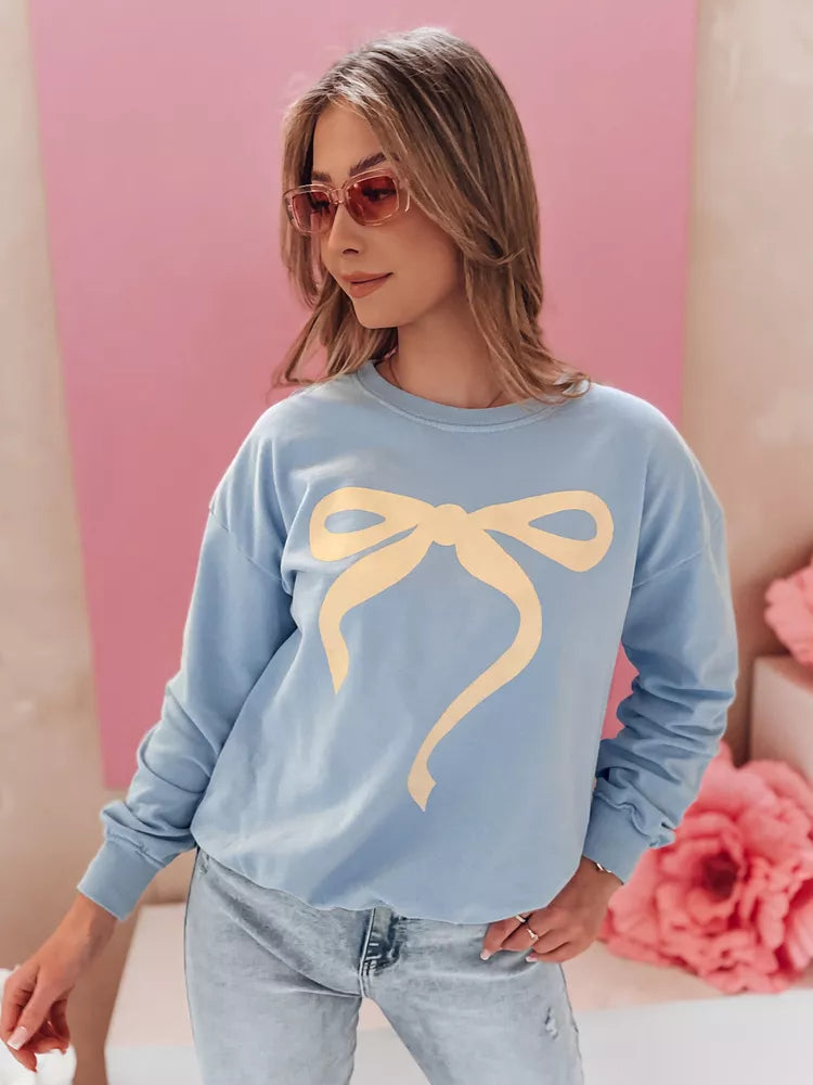 Women's blue sweater Cute