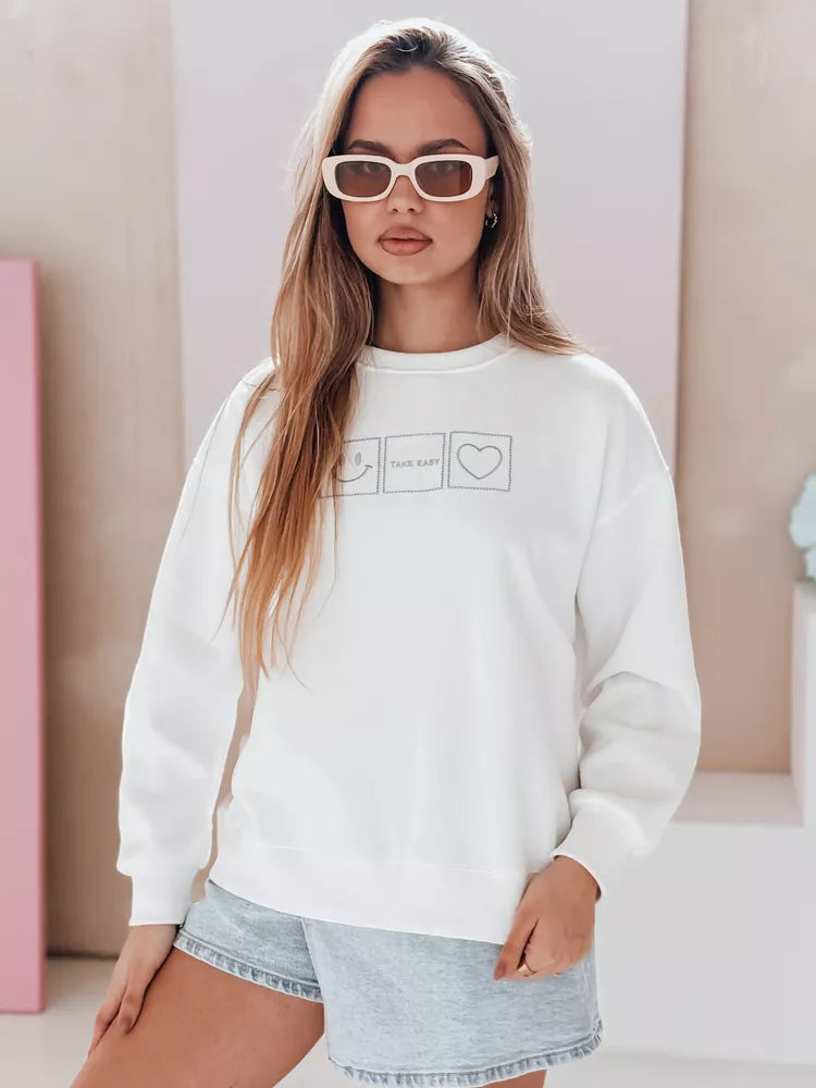 Women's white sweater Easy