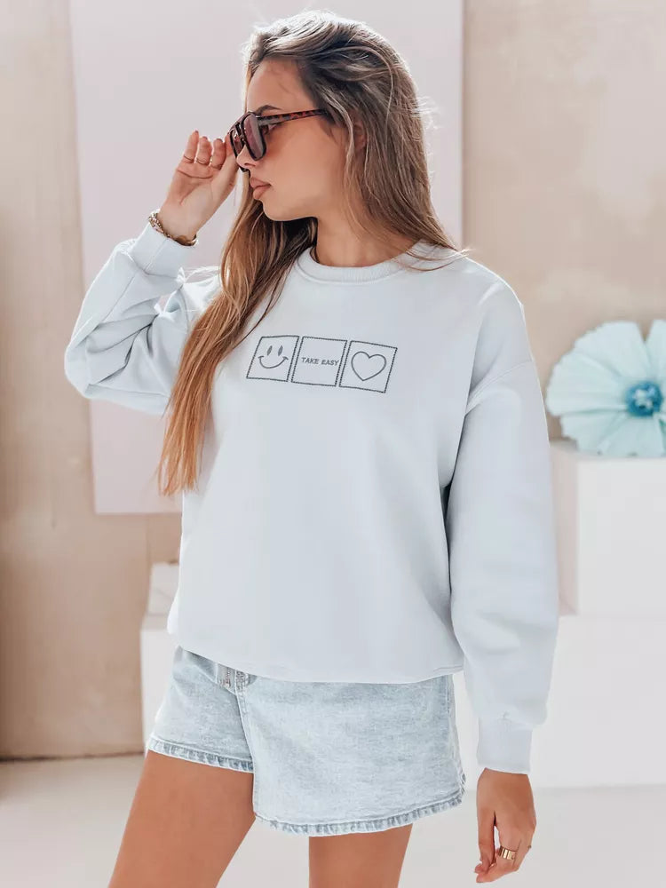 Women's light blue sweater Easy