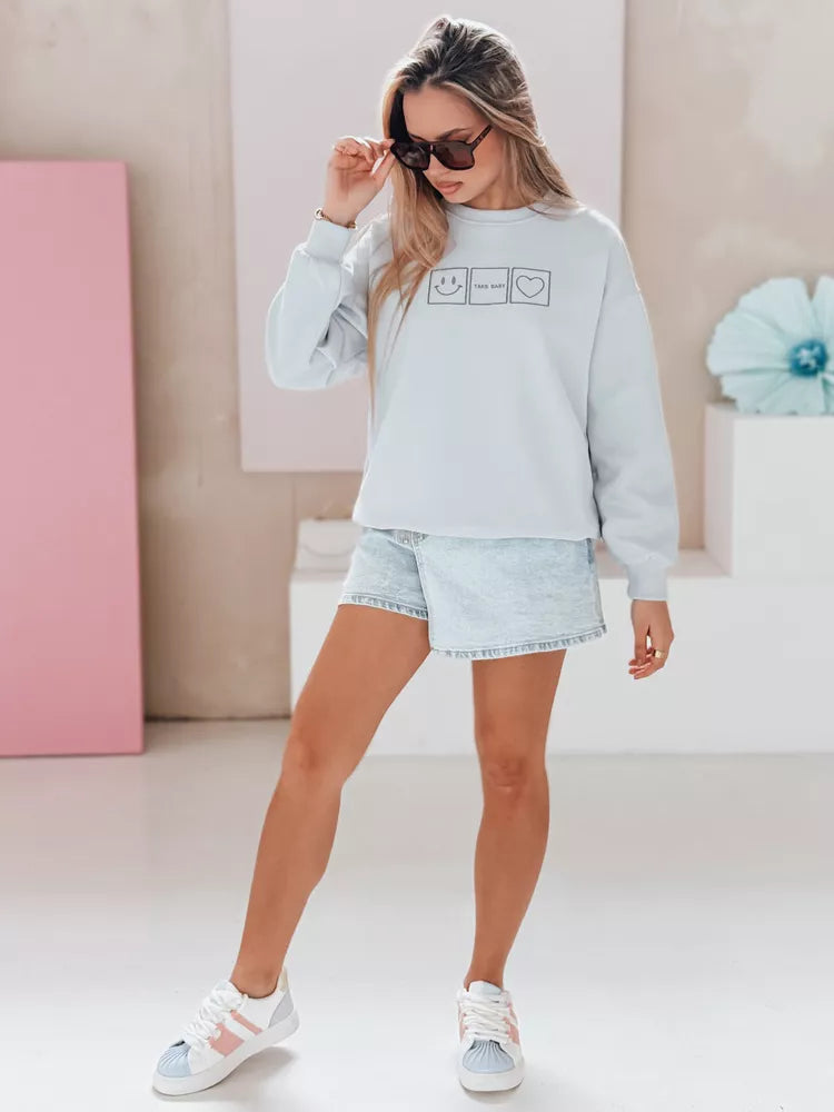 Women's light blue sweater Easy