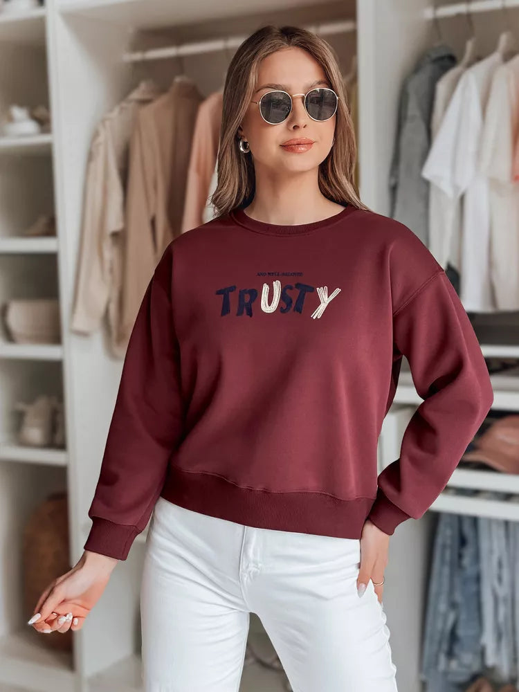 Women's burgundy sweater Trusty