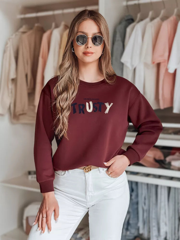 Women's burgundy sweater Trusty