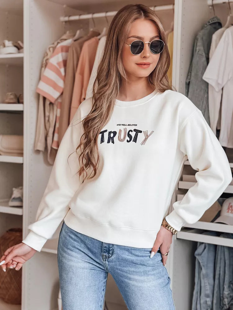 Women's white sweater Trusty