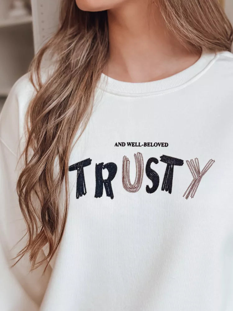 Women's white sweater Trusty