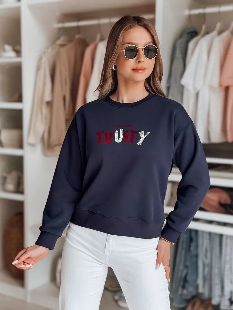 Women's navy blue sweater Trusty