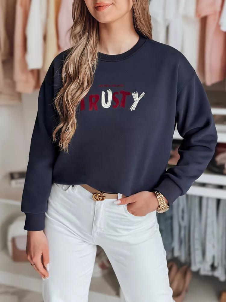 Women's navy blue sweater Trusty