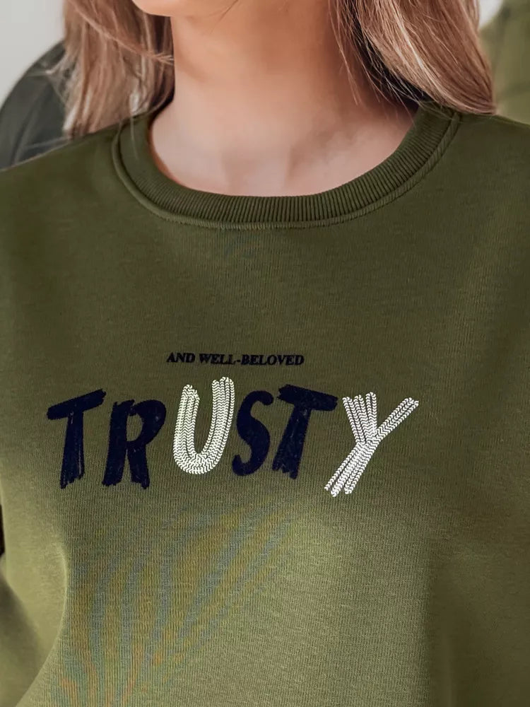 Women's khaki sweater Trusty