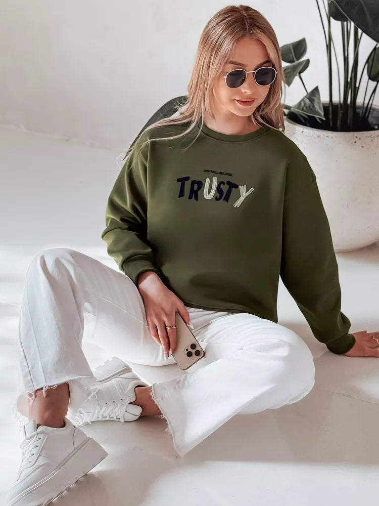 Women's khaki sweater Trusty