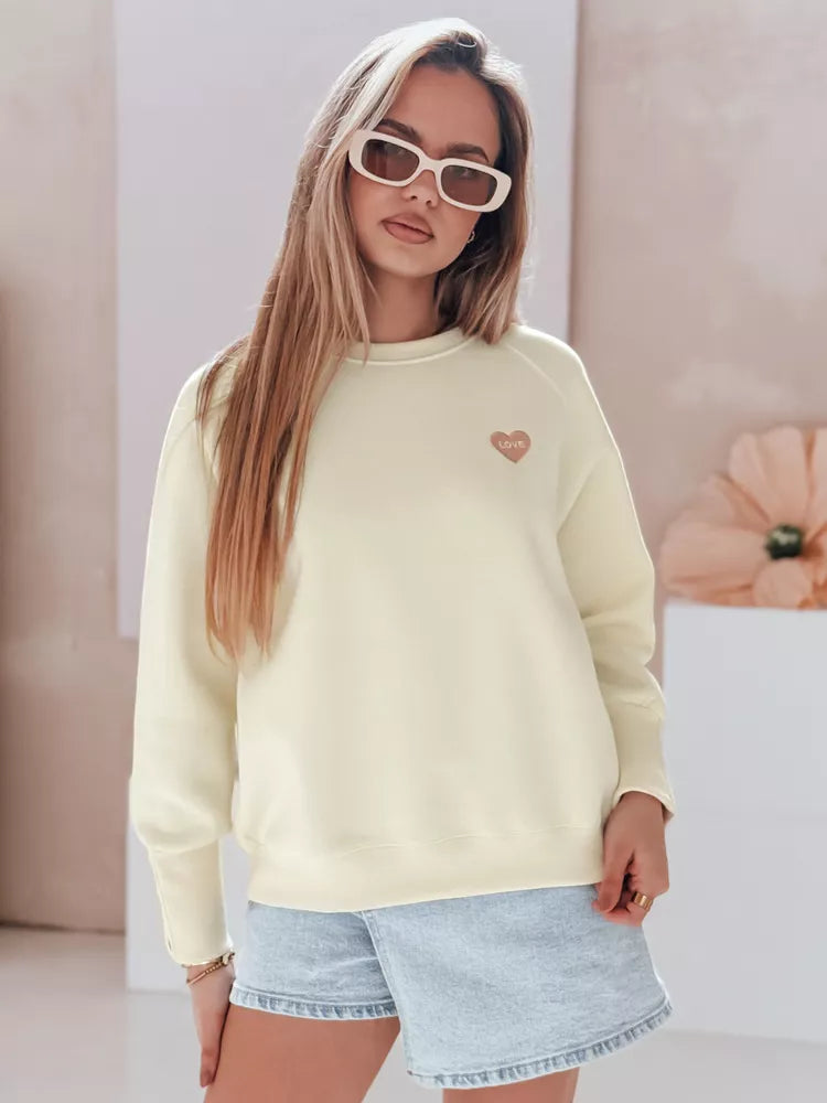 Women's yellow sweater Love