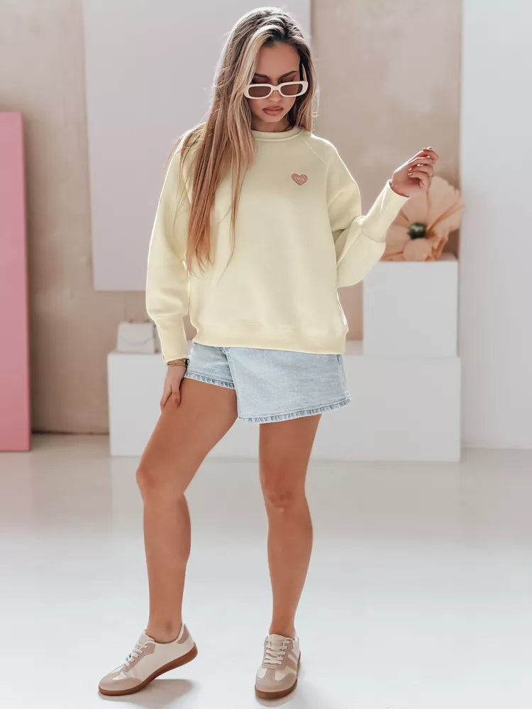Women's yellow sweater Love