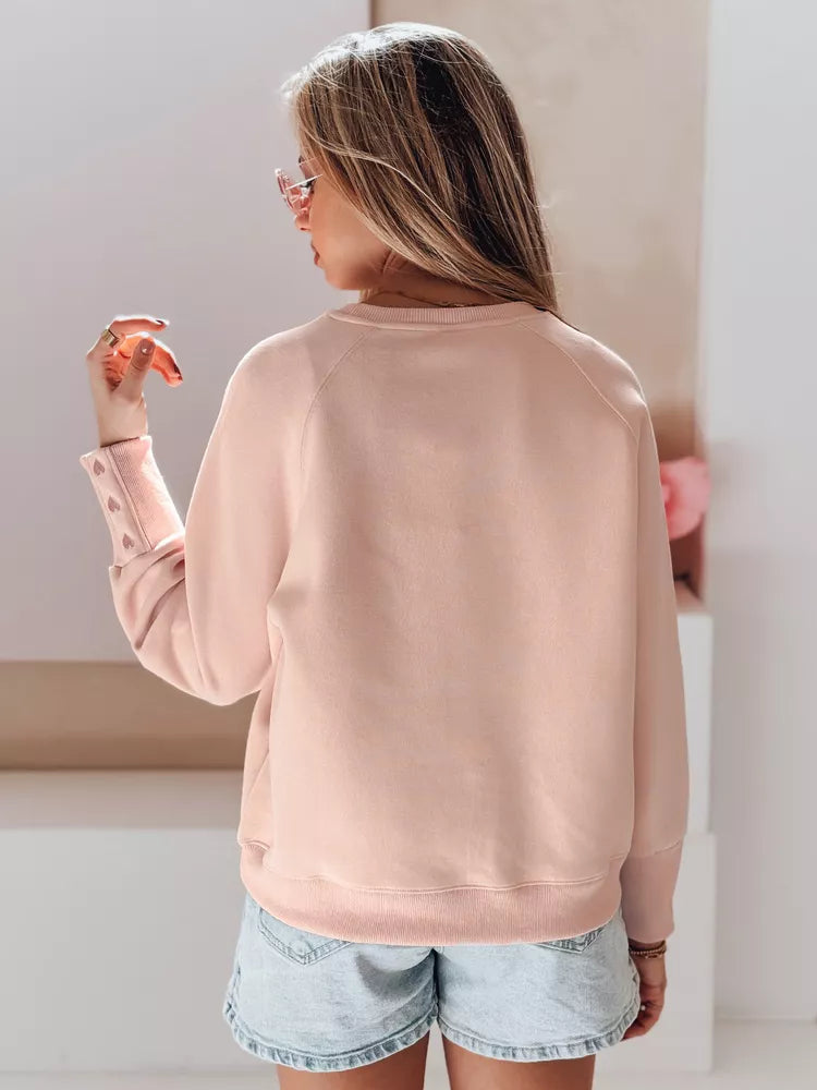 Women's pink sweater Love