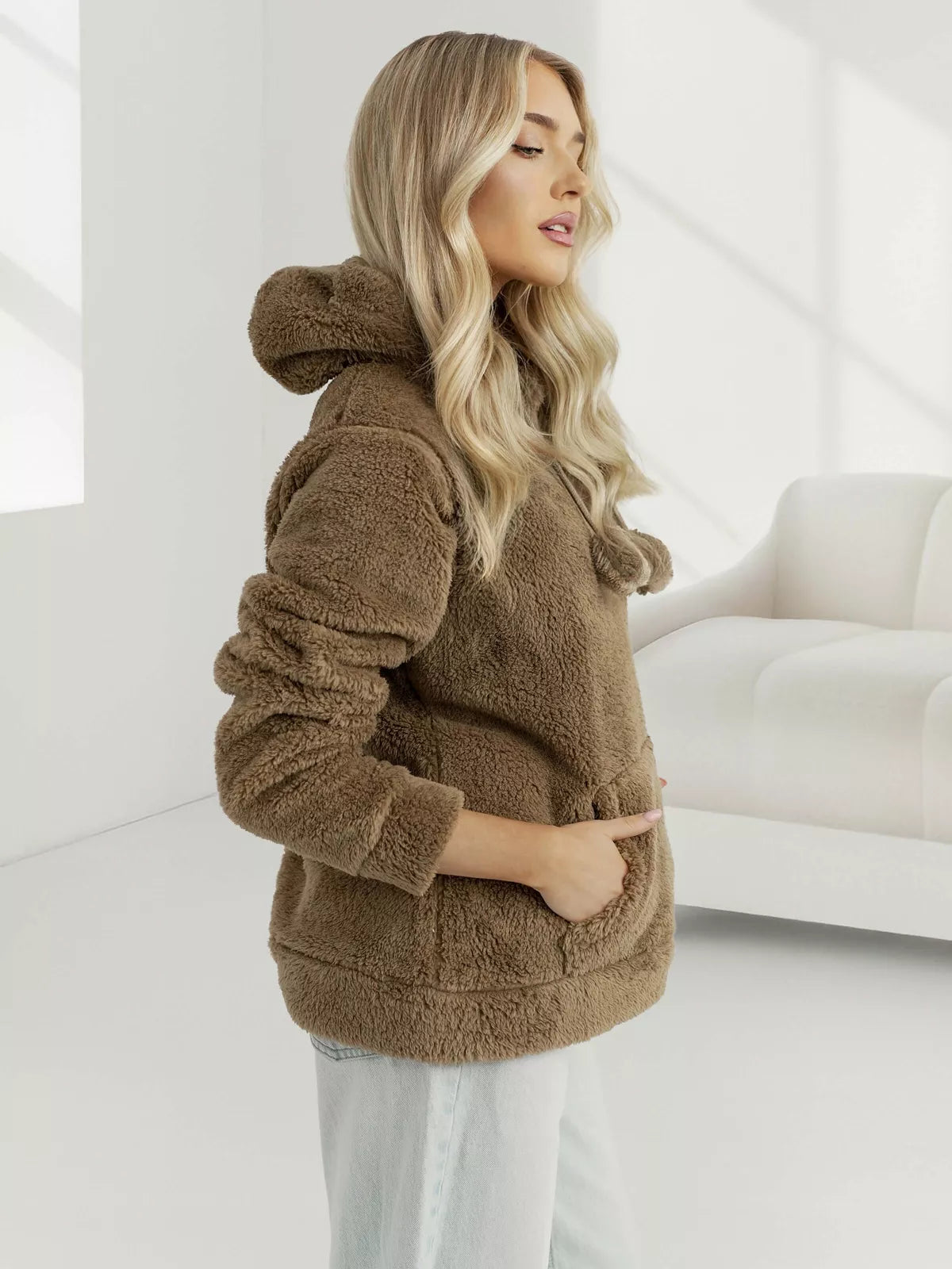 Women's brown hoodie Nara