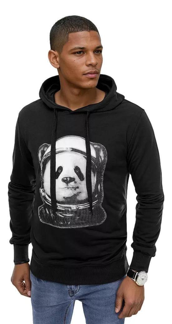 Men's black sweater Panda