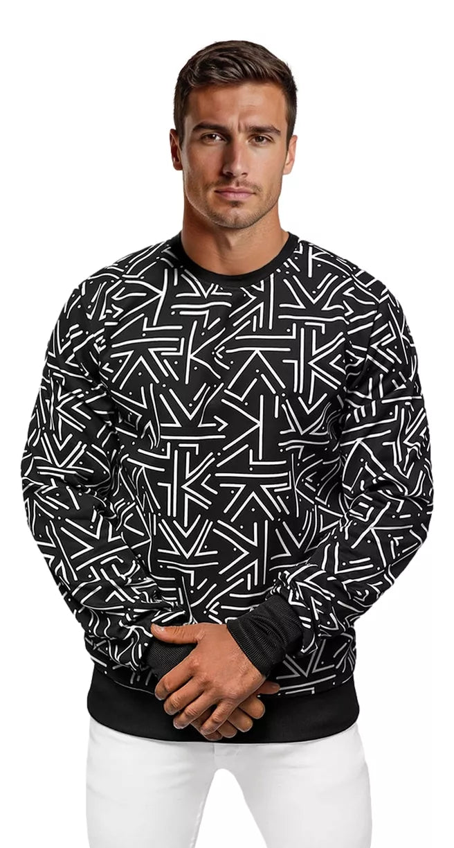 Men's black sweater Adon