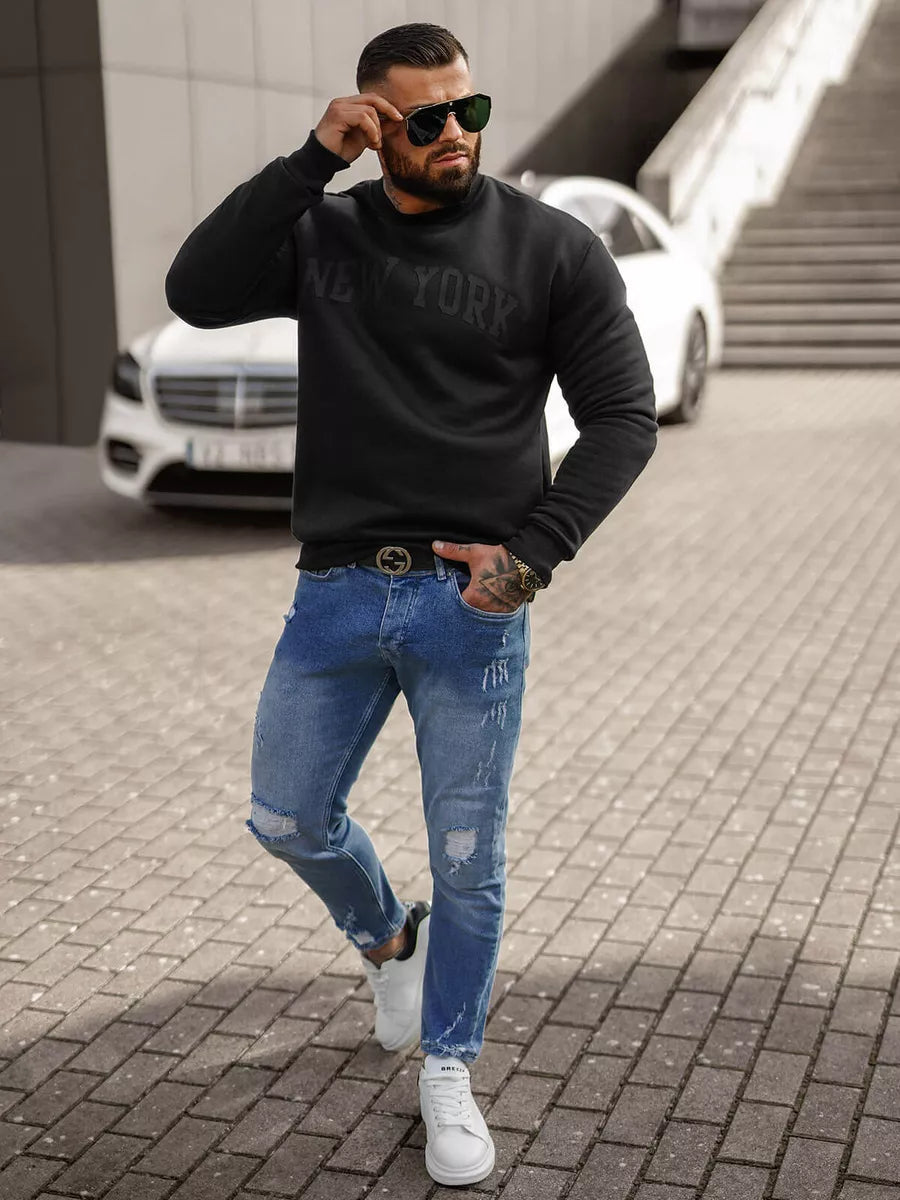 Men's black hoodie New York
