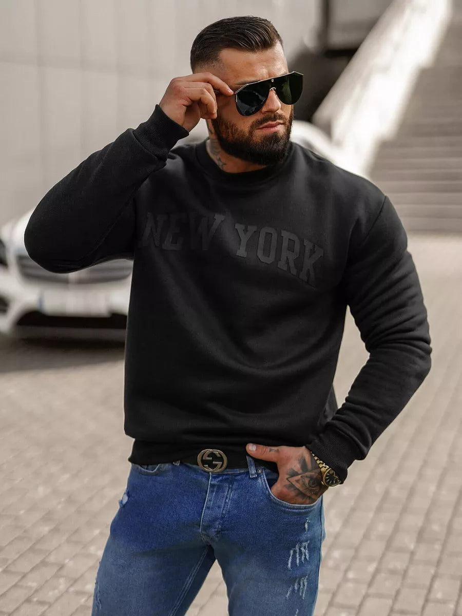 Men's black hoodie New York
