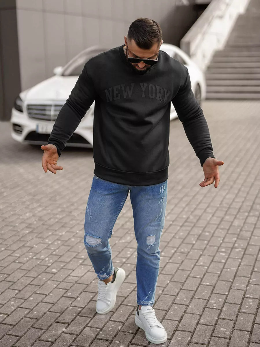 Men's black hoodie New York