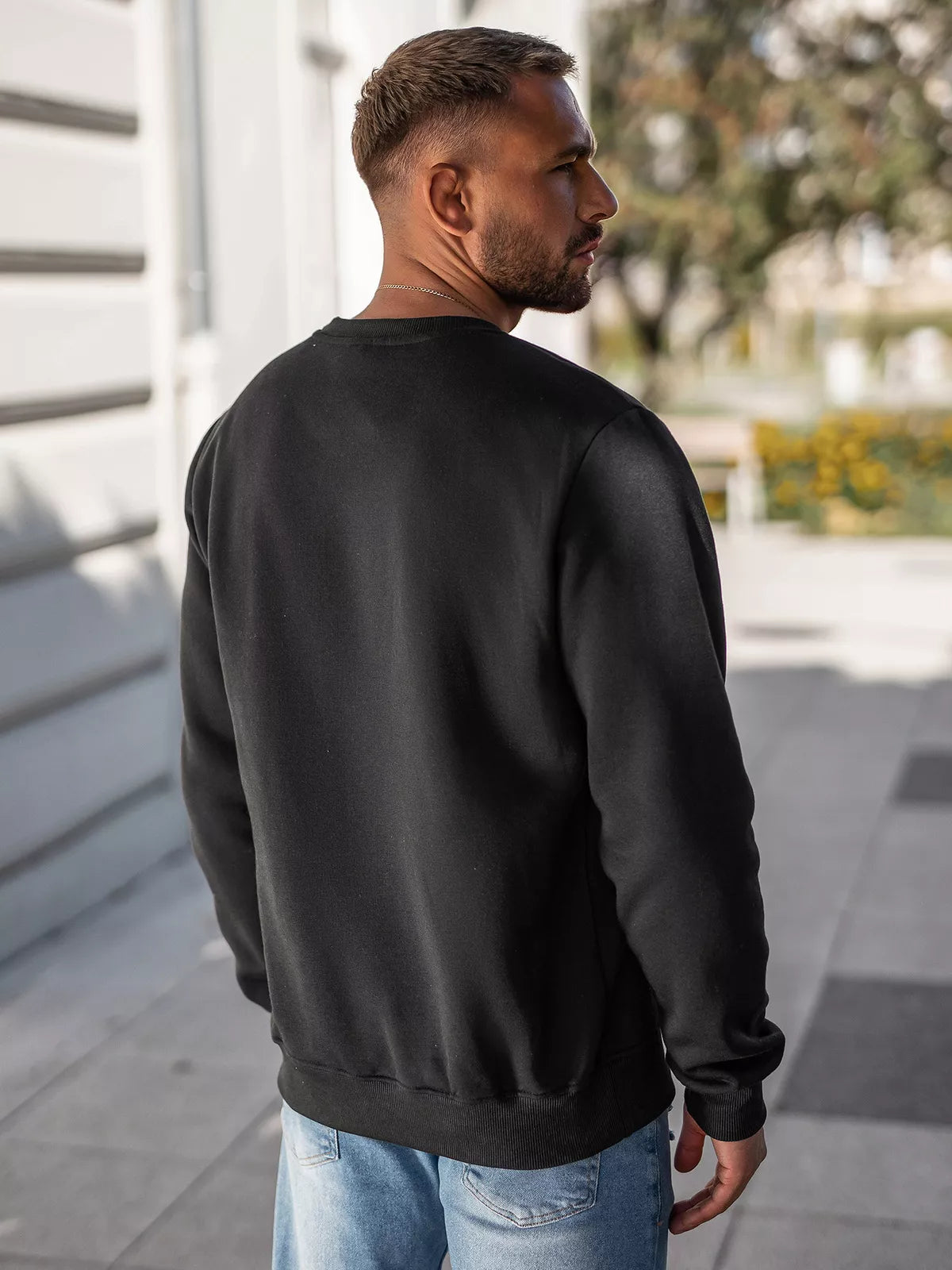 Men's black sweater Military star