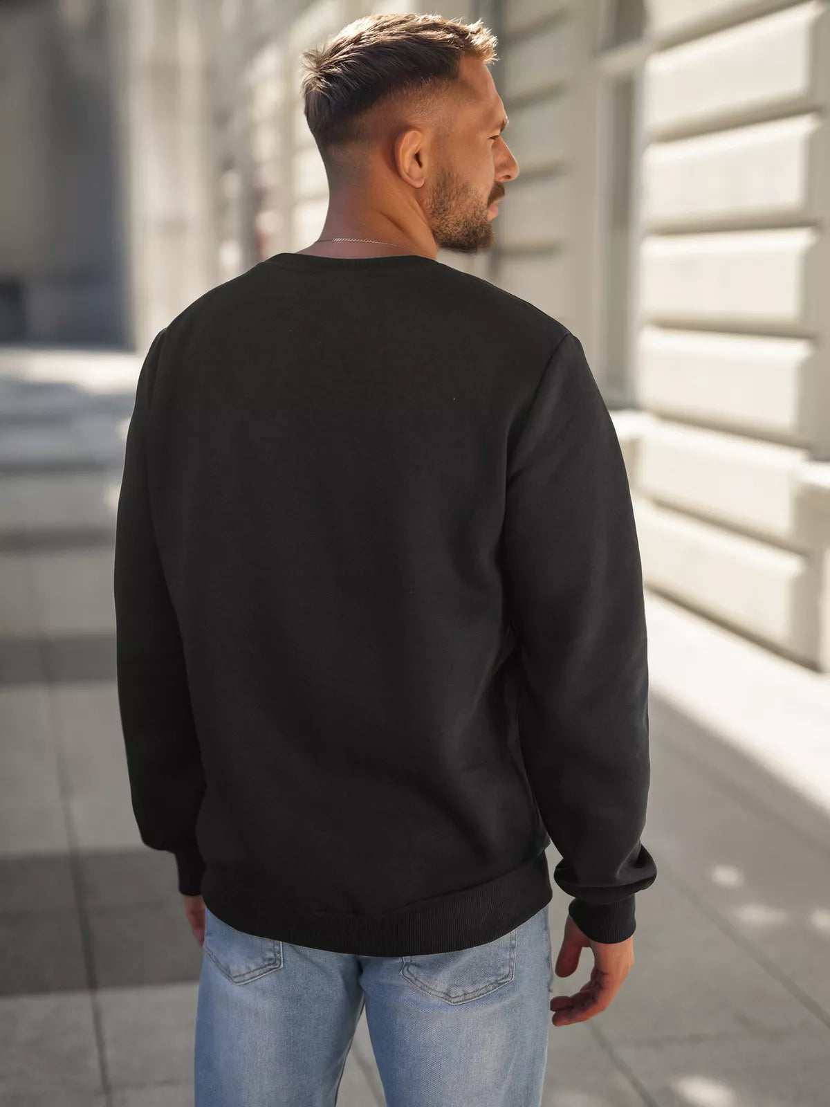 Men's black sweater Andros
