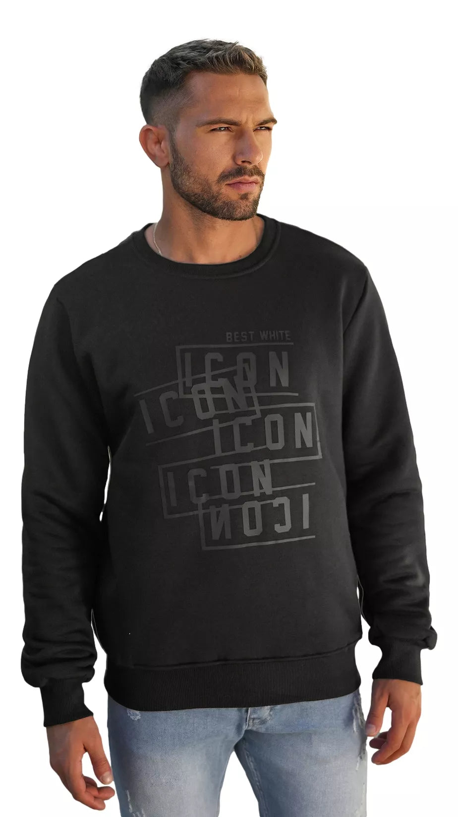 Men's black sweater Andros