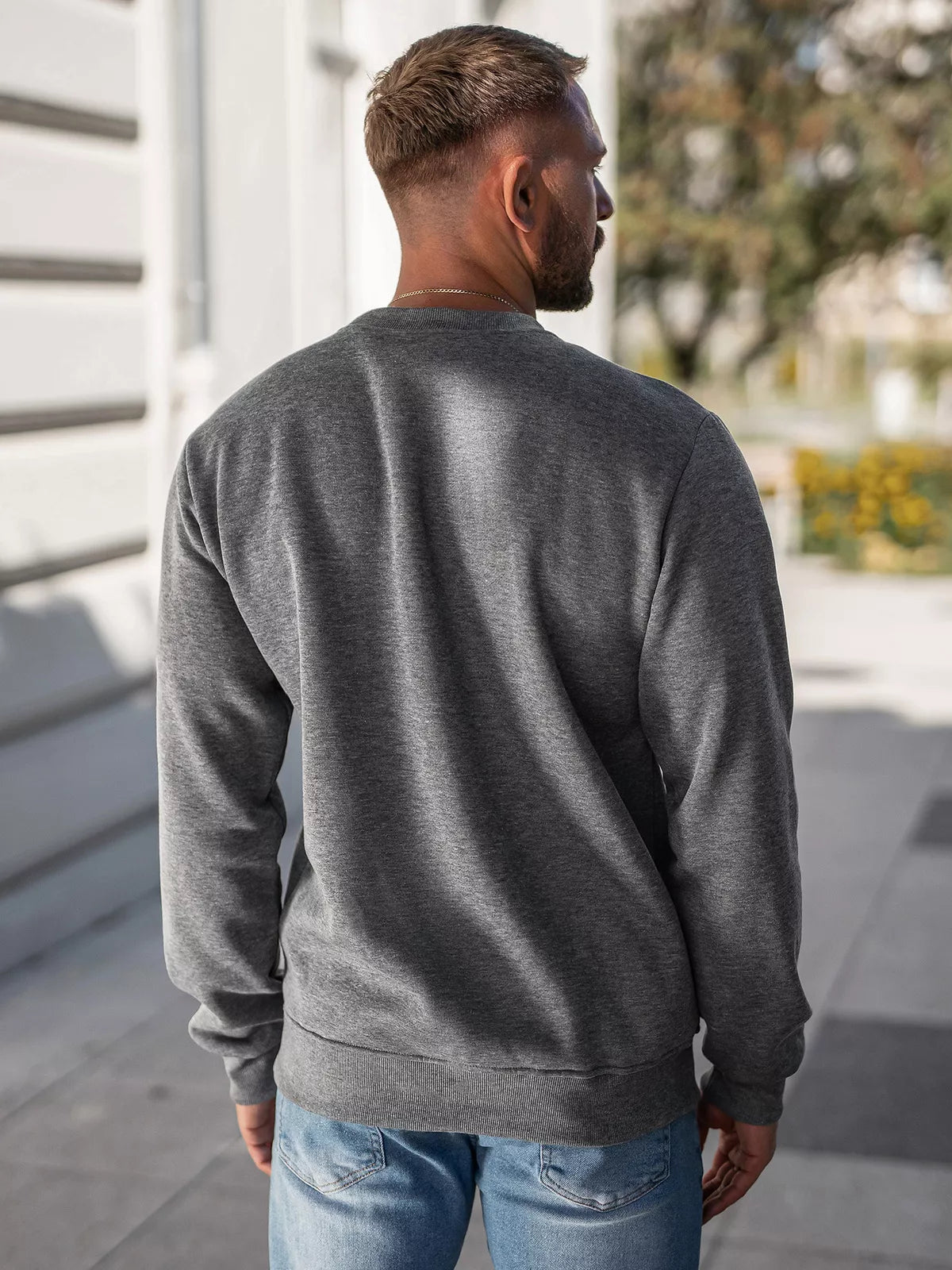 Men's dark gray sweater Military star