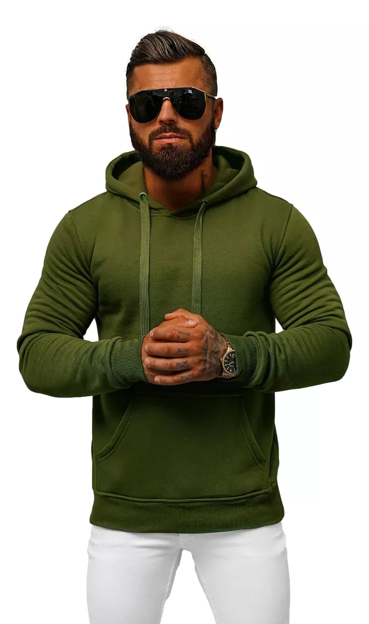 Khaki men's hoodie Buvoli
