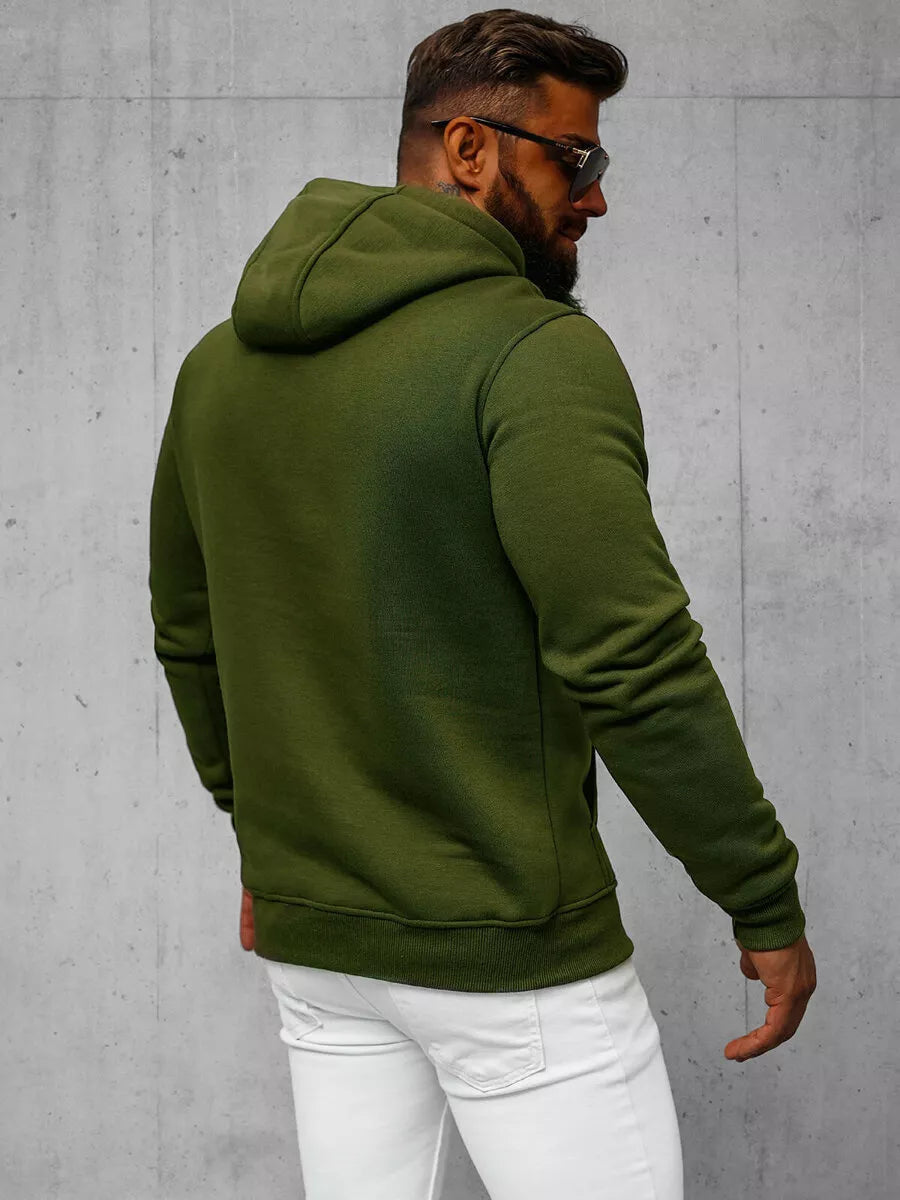 Khaki men's hoodie Buvoli