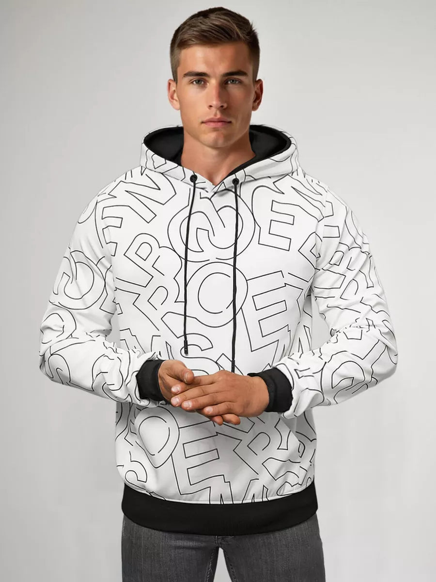Men's white hoodie