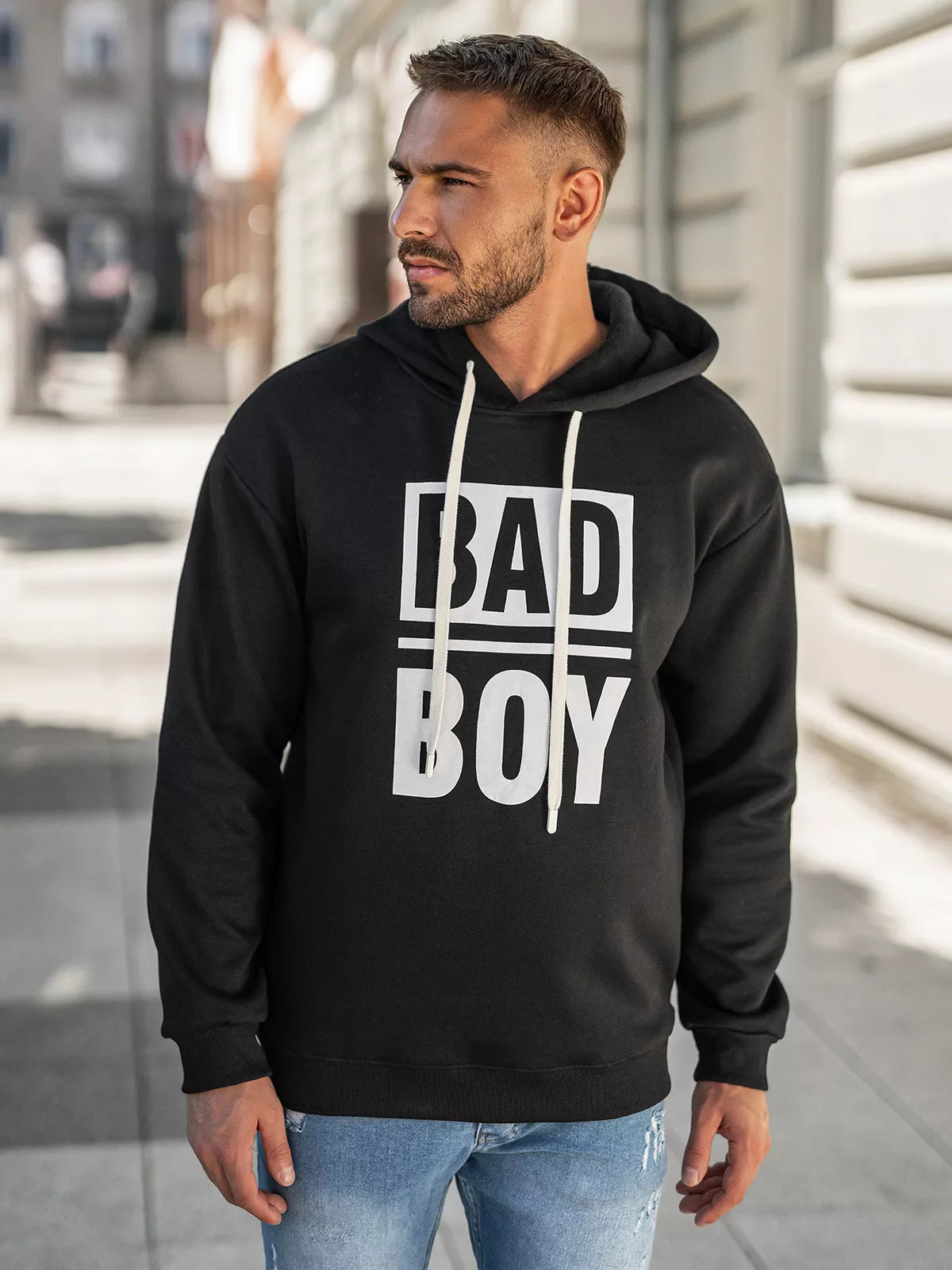 Men's black hoodie Bad