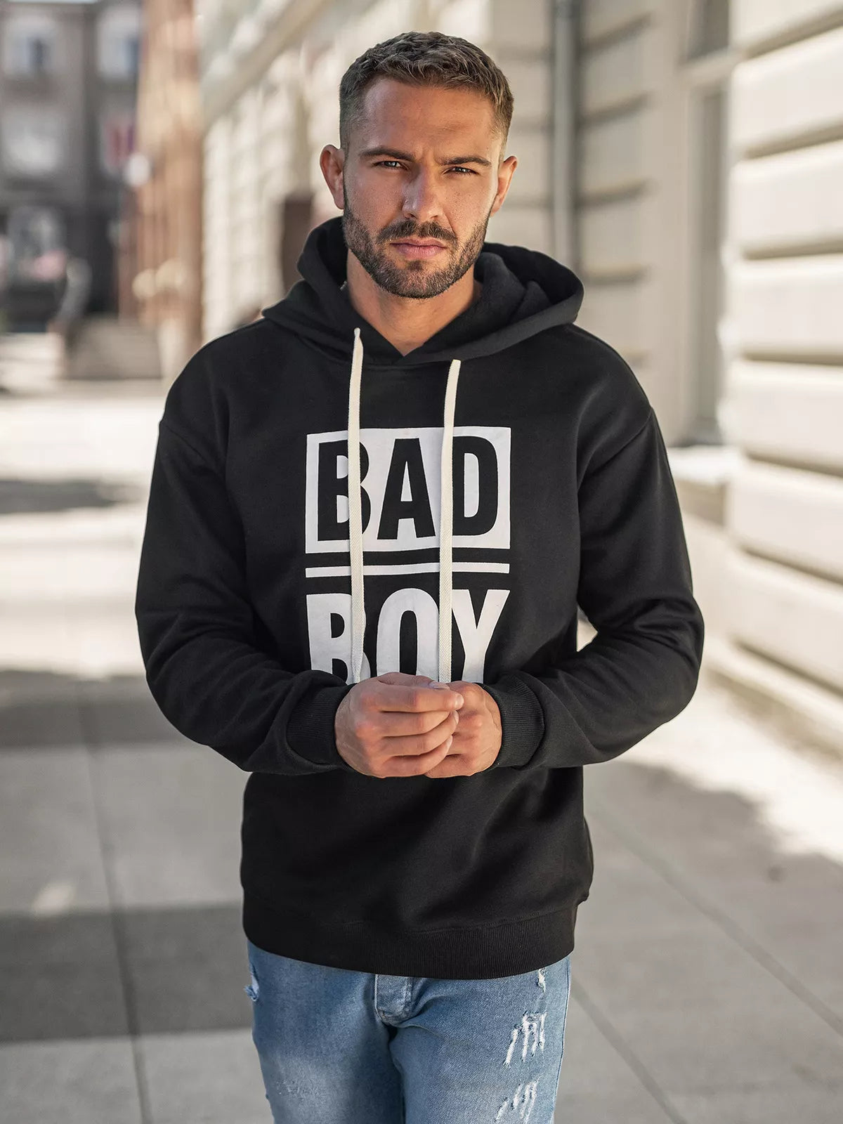 Men's black hoodie Bad
