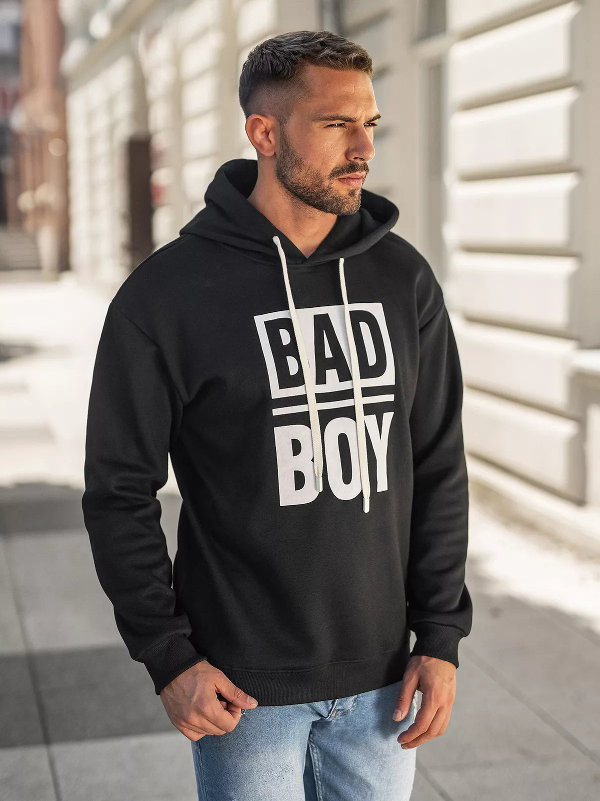 Men's black hoodie Bad