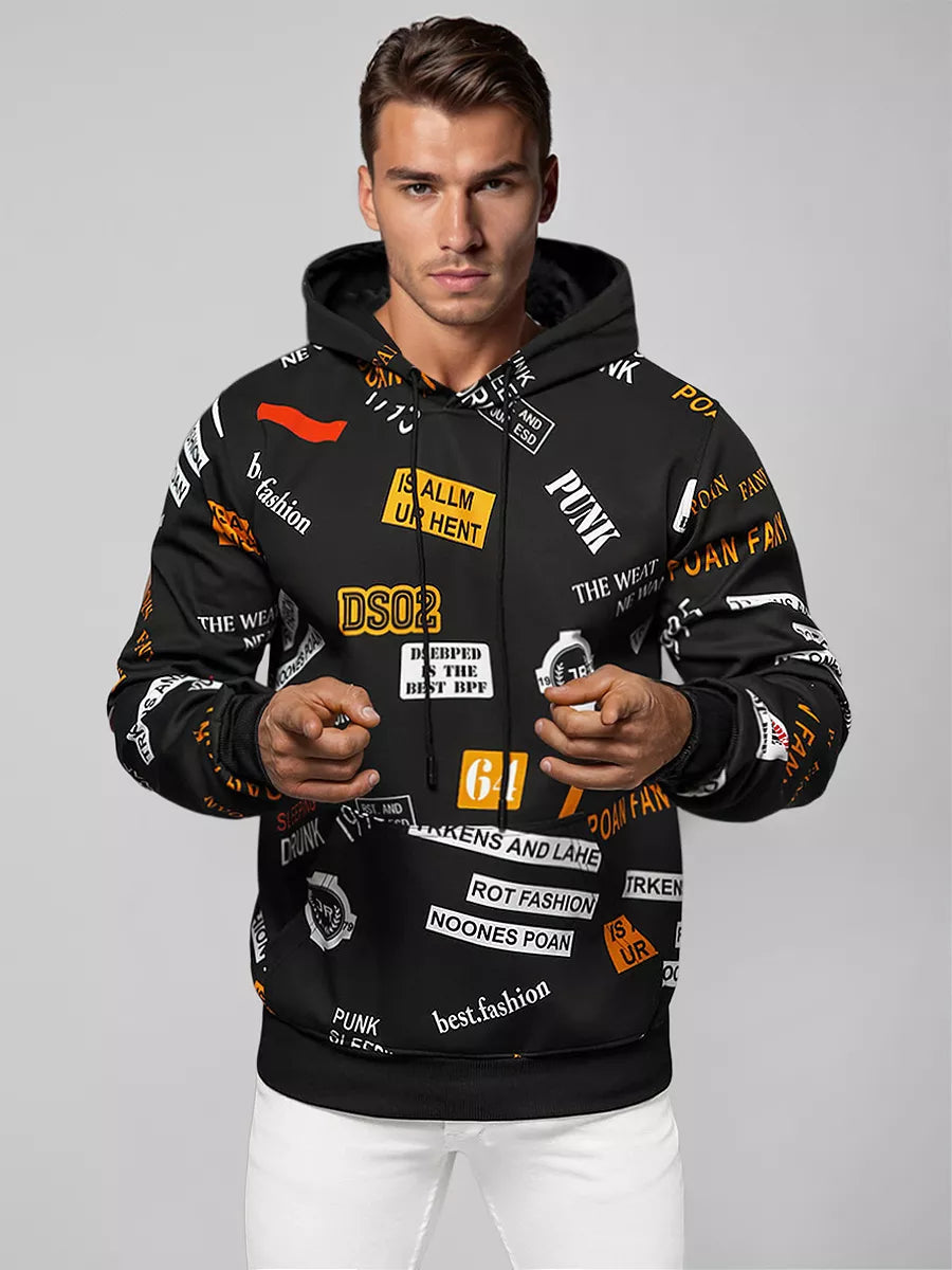 Men's black hoodie Rot Fashion