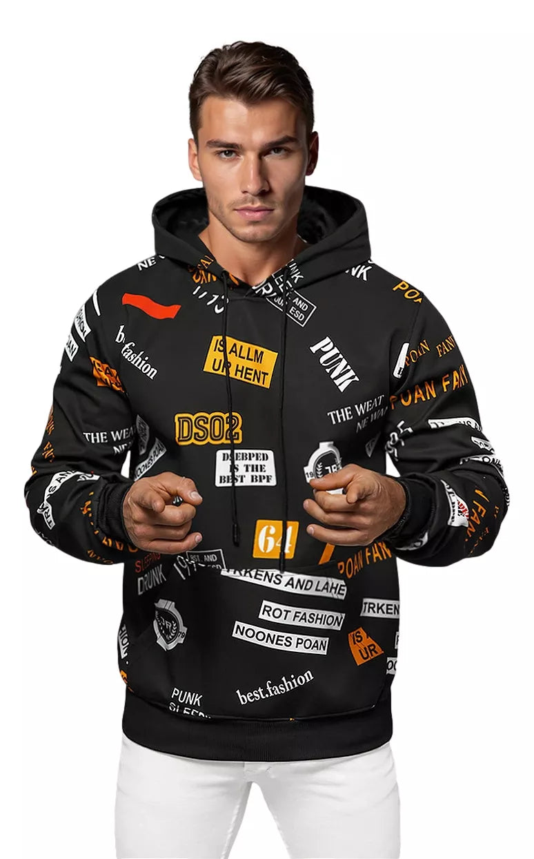 Men's black hoodie Rot Fashion