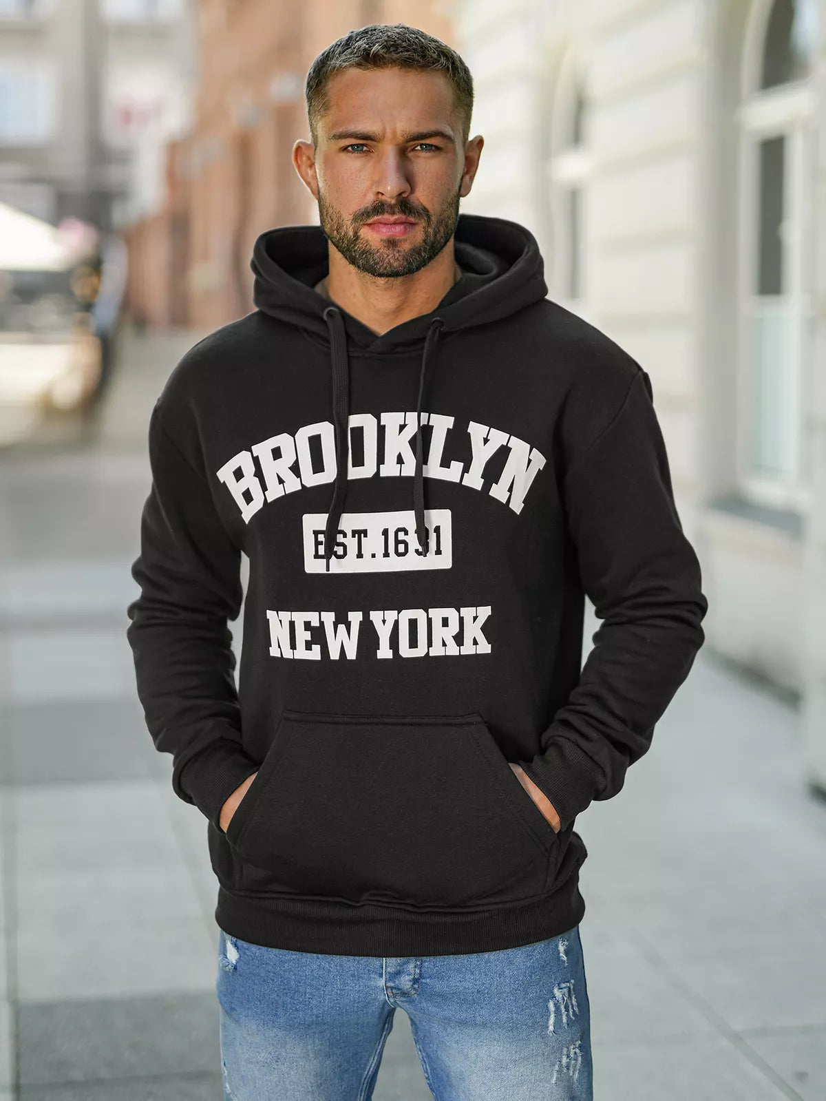 Men's black sweater Brooklyn