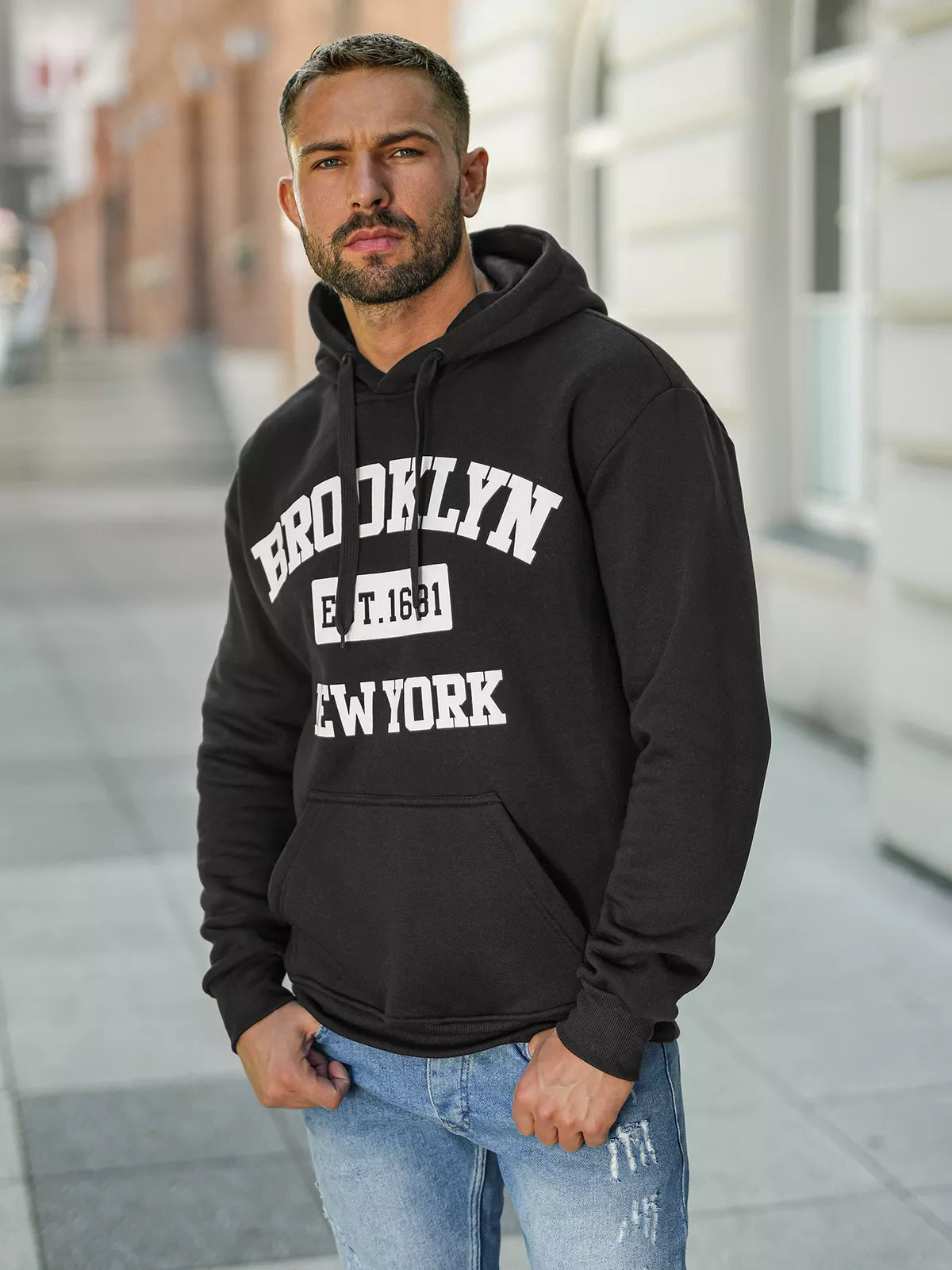 Men's black sweater Brooklyn